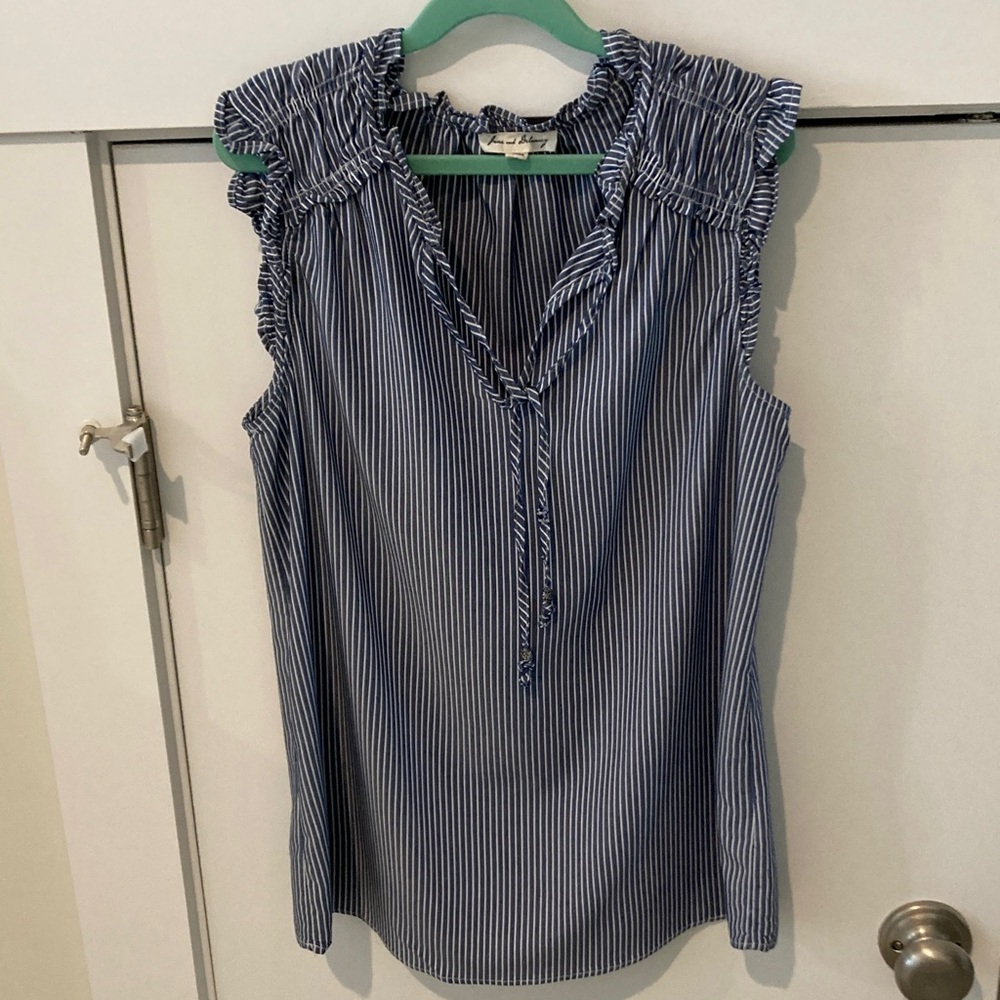 Smocked Tie Beautiful Sleeveless Blouse. Price is firm $5